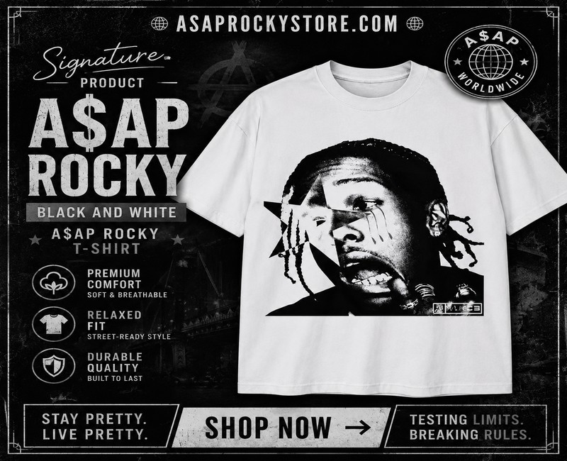 Premium Asap Rocky MerchOfficial Merch Exclusive Rap Star Collection